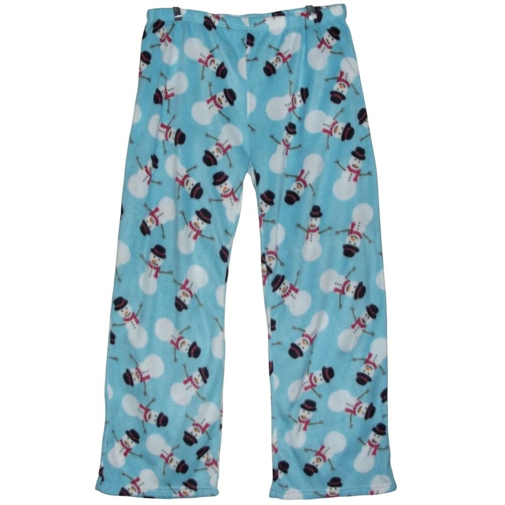 Just Love Snowman Fleece Pajama Pants Womens Size 2X blue sleep pj sleepwear
